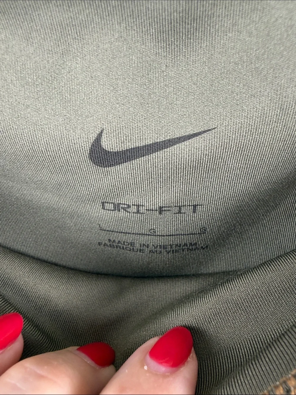 Nike Dri-FIT Olive Green High Rise Athletic Leggings Women’s Size Large
